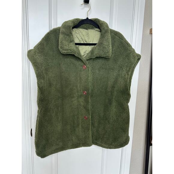 None and/or Unknown Jackets & Blazers - Women's Large Green Fleece Vest‎